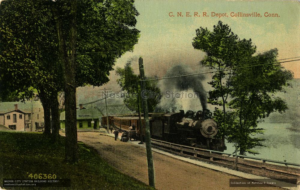 Postcard: Central New England Railroad Depot, Collinsville, Connecticut